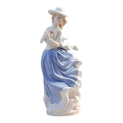 Fashion My Day® Ceramic Women Statue Lady Sculpture Holiday Home Decor ...