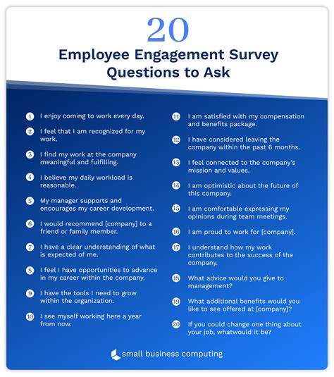 20 Employee Engagement Survey Questions You Need to Ask | SBC