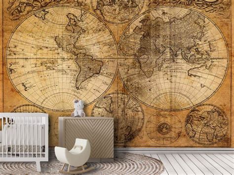 World Map Mural 的图像结果