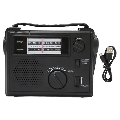 Radio de manivela portátil FM AM WB Band Radio de emergencia ...