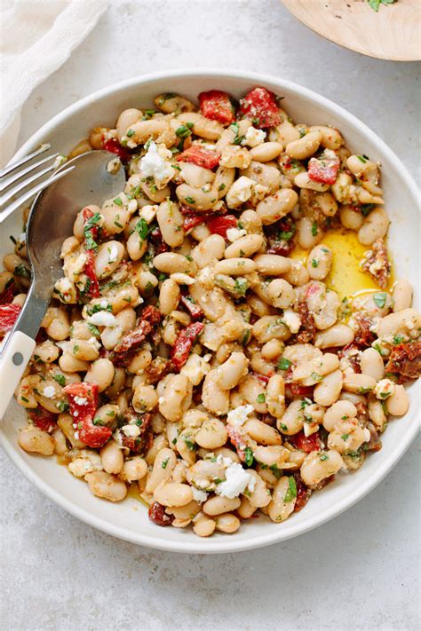 Marinated White Bean Salad with Feta - Familystyle Food