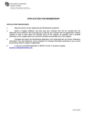 Read the Cancer Center Objectives and Membership Guidelines Doc ...