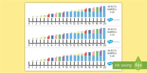 Recta numérica hasta el 20 | Figuras | Infantil - Twinkl