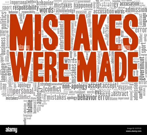 Mistakes Were Made conceptual vector illustration word cloud isolated ...