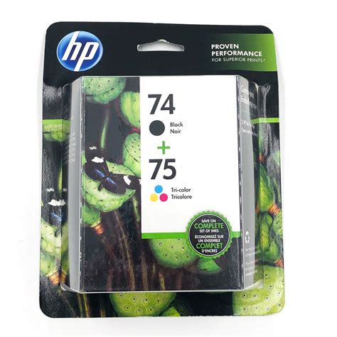 HP 74 + 75 OEM Ink Cartridge Black and Color