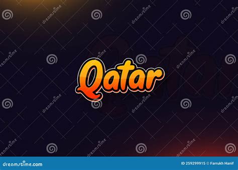 Country Name Qatar Islands Text Design Stock Illustration - Illustration of language, topography ...