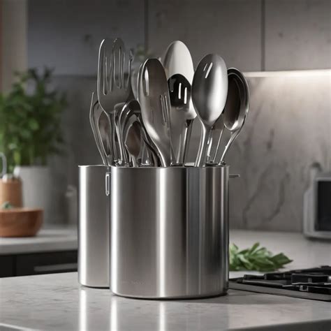 Stainless Steel Utensil Holders: Beauty and Functionality