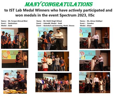 MANY CONGRATULATIONS to IST Lab Medal Winners who have actively ...