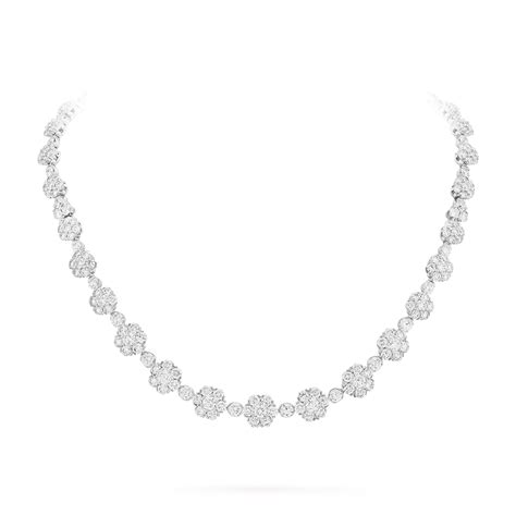 Snowflake transformable necklace 18K white gold, Diamond - Van Cleef ...