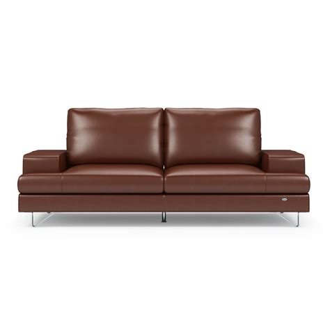 Buy Benjamin 3 Seater caramel brown Leatherette Sofa at Durian