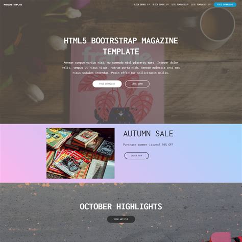 Fresh Free HTML5 Bootstrap Templates 2021