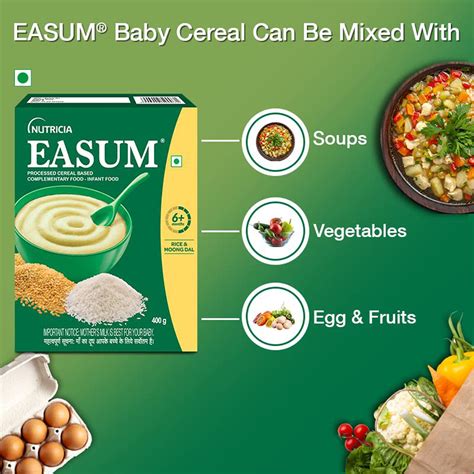 Nutrica Easum Rice & Moong Dal Baby Cereal, 400 gm Price, Uses, Side ...