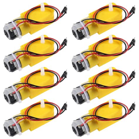 ACEIRMC 8pcs TT DC Gearbox Motor Dual Shaft 3-6V Gear Motor 200RPM ...