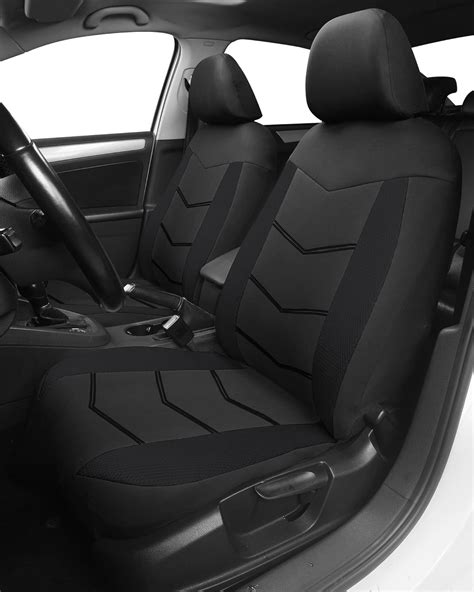 Coprisedili Auto Universali In Pelle PU - 2 Posti Anteriori Rosso Con Design Decorativo - Foto 9