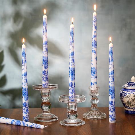 Amazon.com: Soaoo Set of 3 Blue and White Porcelain Ceramic Pillar ...