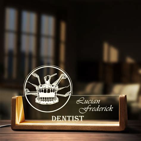 LED Dental Desk Name Plate - Neon Mantra
