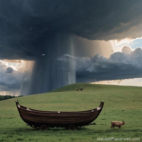 Noah's Ark Biblical Scene | Stable Diffusion Online