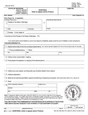 MI MC 11 2015-2026 - Complete Legal Document Online