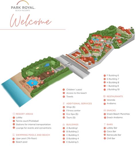 Resort Map | Park Royal Beach Huatulco | Huatulco, Mexico