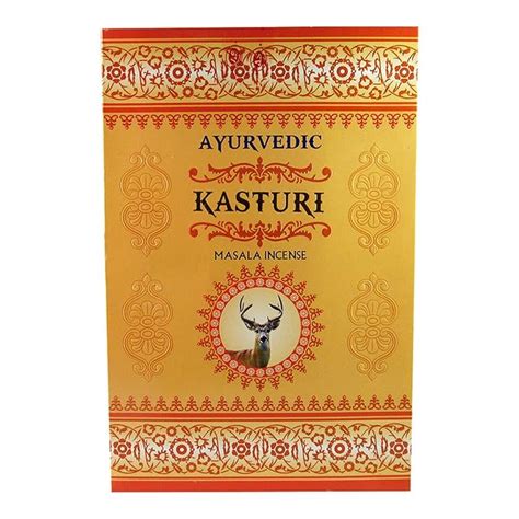 Ayurvedic Kasturi Incense Sticks Agarbatti Natural Fragrance Pack of 12 ...