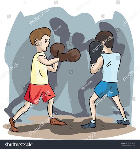 Boxing Match Cartoon 的图像结果