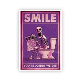 Smile You Are Losing Weight Poster with Dark Humor – print-on-click