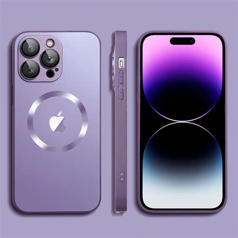 Buy For iPhone 14 13 12 11 Pro Max Slim Mag Safe Matte Case Camera Lens ...