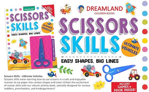 Buy Ultimate Vehicles Scissors Skills Activity Book for Kids Age 4–7 ...