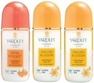 Yardley London 1 Royal Bouquet and 2 English Blossom Deodorant Roll-on ...