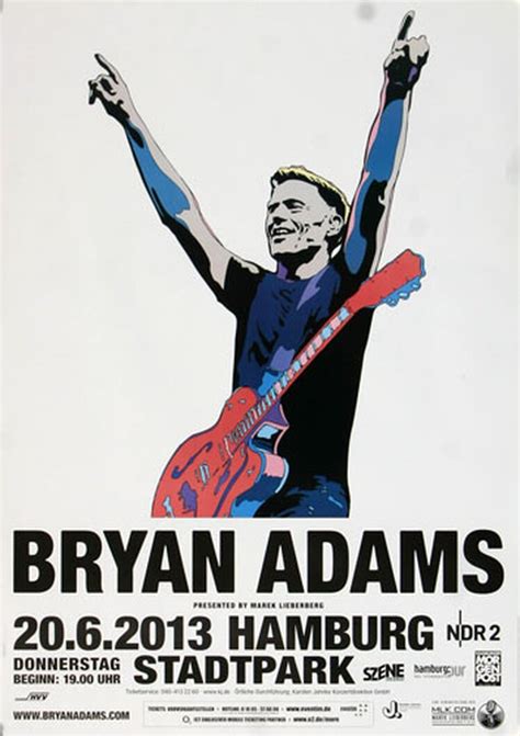 Bryan Adams - Live In , Hamburg 2013 - Konzertplakat, £ 20.07