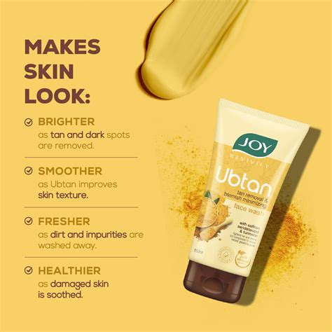 Ubtan Tan Removal + Blemish Minimizing Face Wash – joypersonalcare