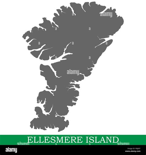 High quality map of Ellesmere Island is the island of Canada Stock Vector Image & Art - Alamy