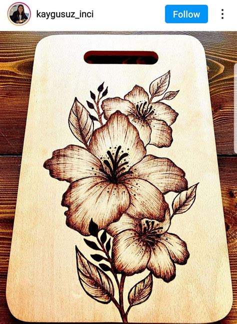 Wood burning flowers wood burning art by green artist designs – Artofit