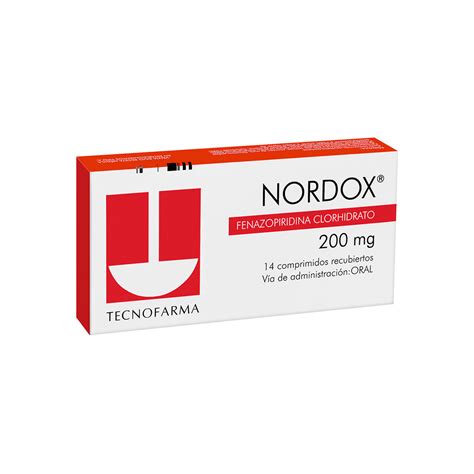 Nordox Fenazopiridina 200 mg 14 Comprimidos Recubiertos | Productos | Salcobrand