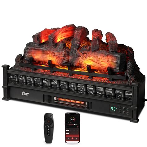 TURBRO Eternal Flame 30 in. WiFi Infrared Quartz Electric Fireplace Log ...