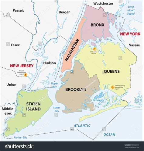 758 New york city boroughs map Images, Stock Photos & Vectors ...