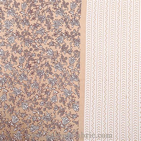 Floral Double Bedsheet Brown base with 2 Pillow Covers – JaipurFabric®
