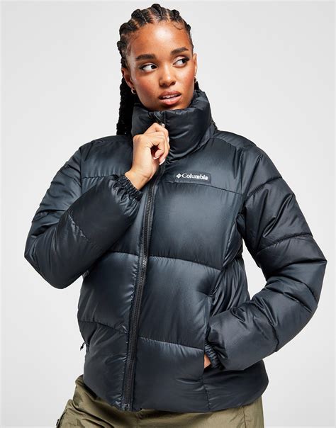 Columbia puffer jacket black discount