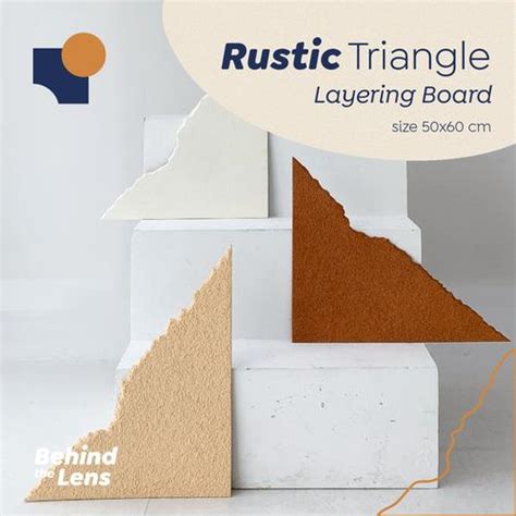 Jual Rustic Triangle Layering Board [50x60 cm] Behind the Lens Props ...