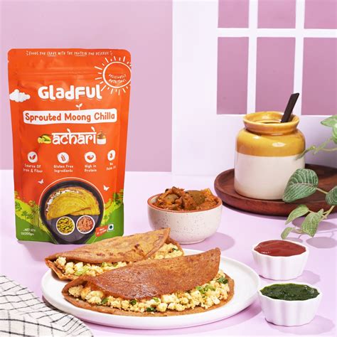 Achari Chilla with Sprouted Moong Instant Mix - 200gms – Gladful