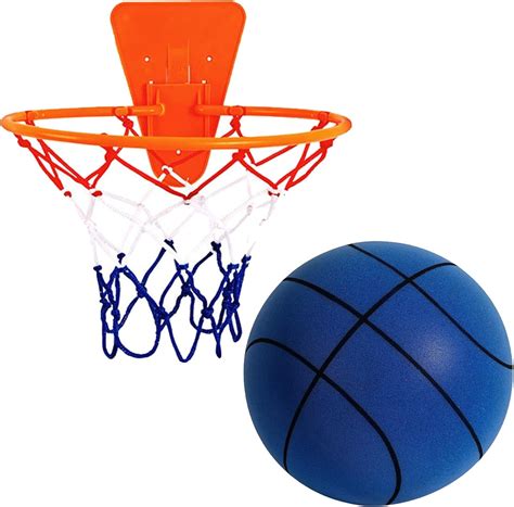 Silent Basketball and Hoop Set, Silent Basketball Dribbling Indoor ...
