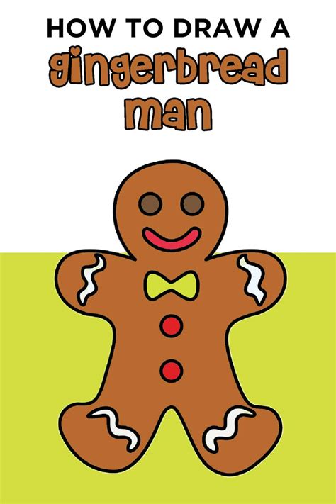 Gingerbread Man Clipart How To Draw A Gingerbread Man {5 Easy Steps}!