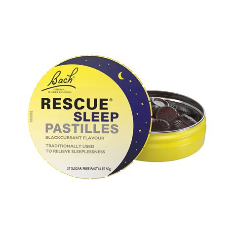 Bach Flower Remedies Rescue SLEEP Pastilles 50g, Blackcurrant Flavour ...