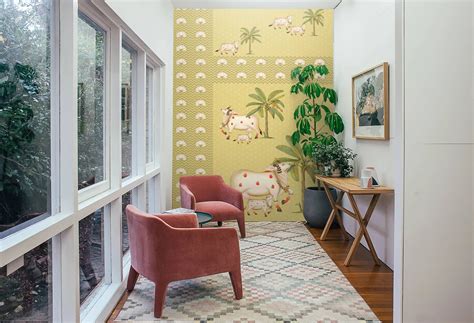 Pichwai Yellow Garden Wallpaper for Rooms | Life n Colors