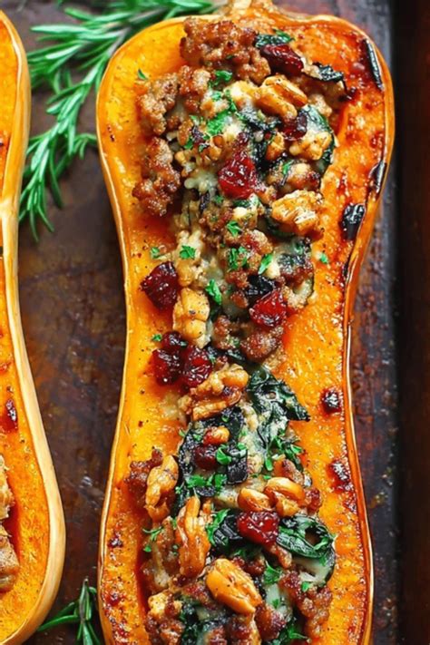 Sausage Stuffed Butternut Squash – Easy Recipe You’ll Love - Sabores ...