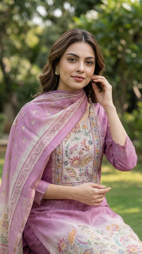 Resham Embroidery Electric Pink Kota Stitched Suit Set – SHARANYA KOLKATA