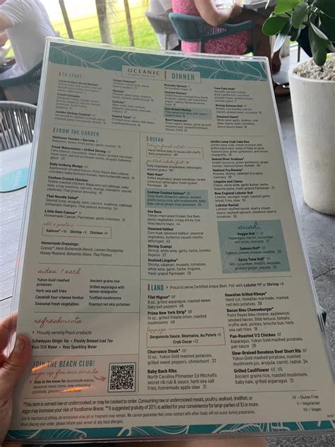 Oceanic at Pompano Beach Pier Menu - Updated November 2025