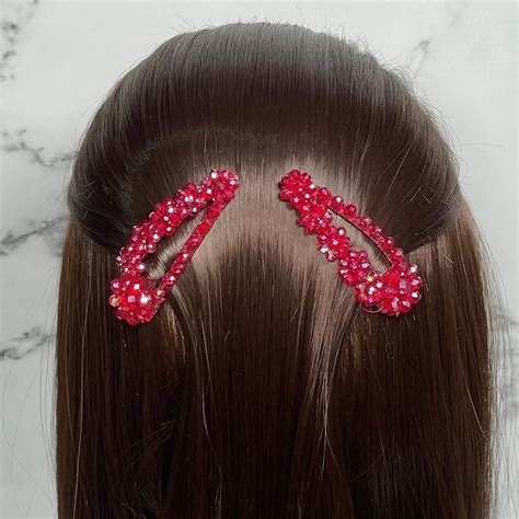 Buy Crystal Studded Hair Pins – Elegant Tic Tac Clips Today – Bella Luxe