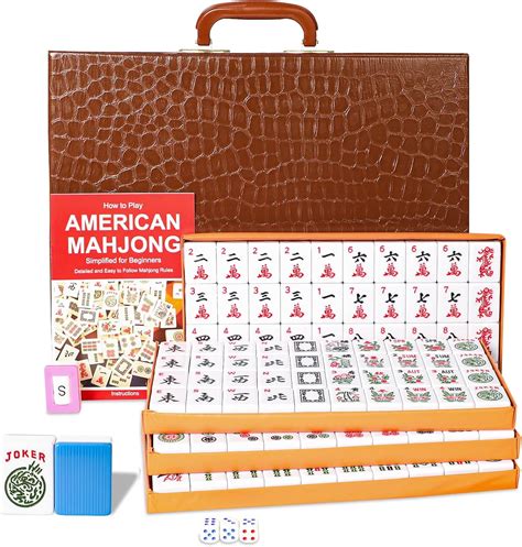 Amazon.com: GUSTARIA American Mahjong Game Set, Mahjong Tile Set with ...