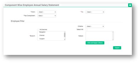How to view the Pay Component Wise Annual Report : Help Center